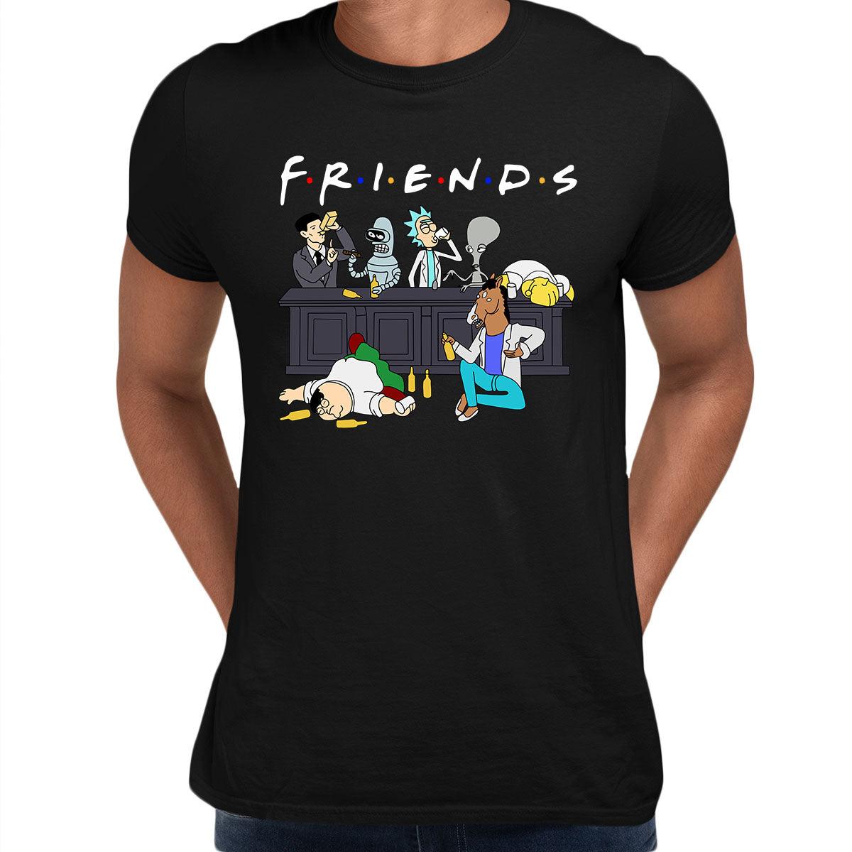 Funny Friends t-shirt Rick and Morty BoJack Simpsons - Kuzi Tees