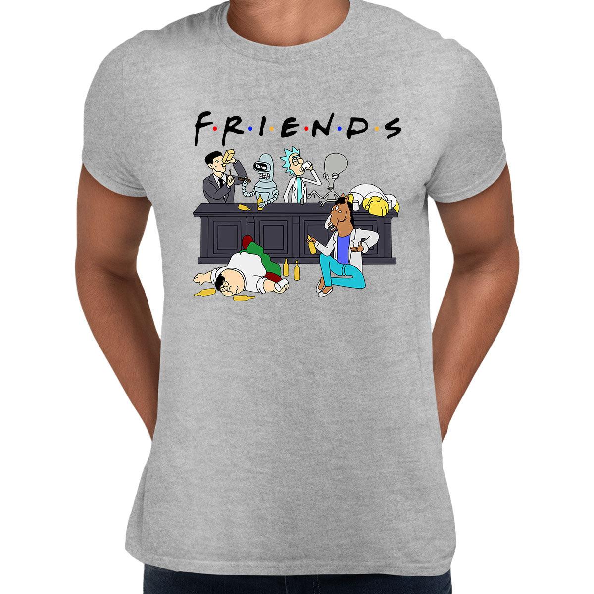 Funny Friends t-shirt Rick and Morty BoJack Simpsons - Kuzi Tees