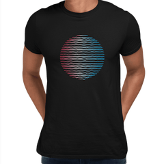 Futuristic Circular Wave Gradient Sphere Liquid 3D Defect Unisex Male T-shirt - Kuzi Tees