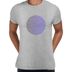 Futuristic Circular Wave Gradient Sphere Liquid 3D Defect Unisex Male T-shirt - Kuzi Tees