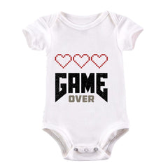 Gaming T-Shirt Old School Gamer Retro Video Game Arcade Game Over Baby & Toddler Body Suit - Kuzi Tees