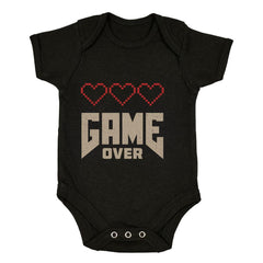 Gaming T-Shirt Old School Gamer Retro Video Game Arcade Game Over Baby & Toddler Body Suit - Kuzi Tees