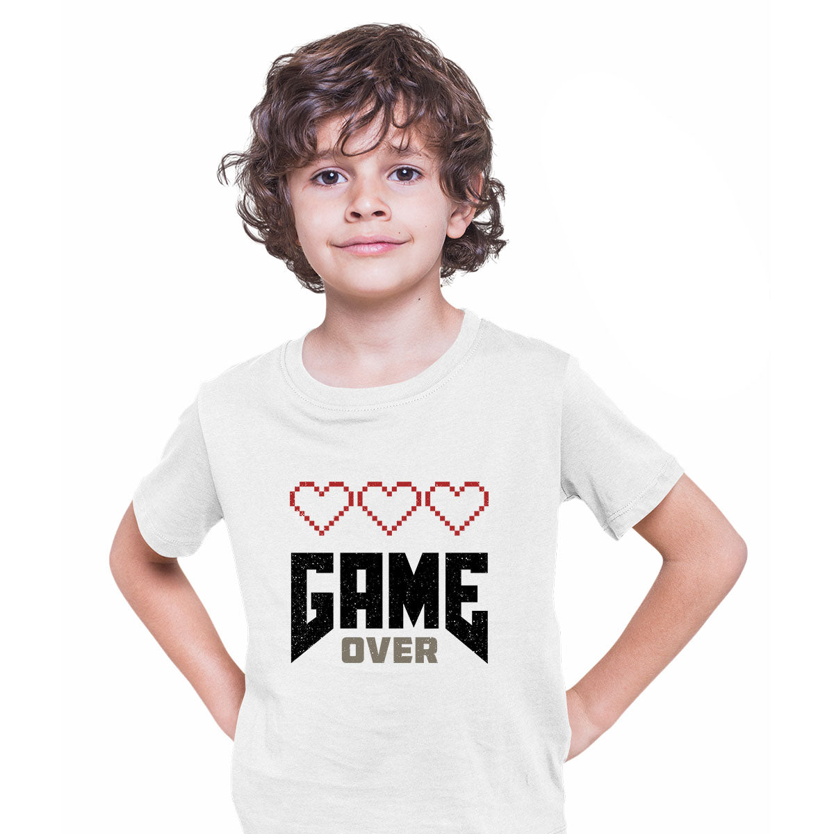 Kids Gaming T-Shirt Old School Gamer Retro Video Game Arcade Game Over T-shirt for Kids - Kuzi Tees