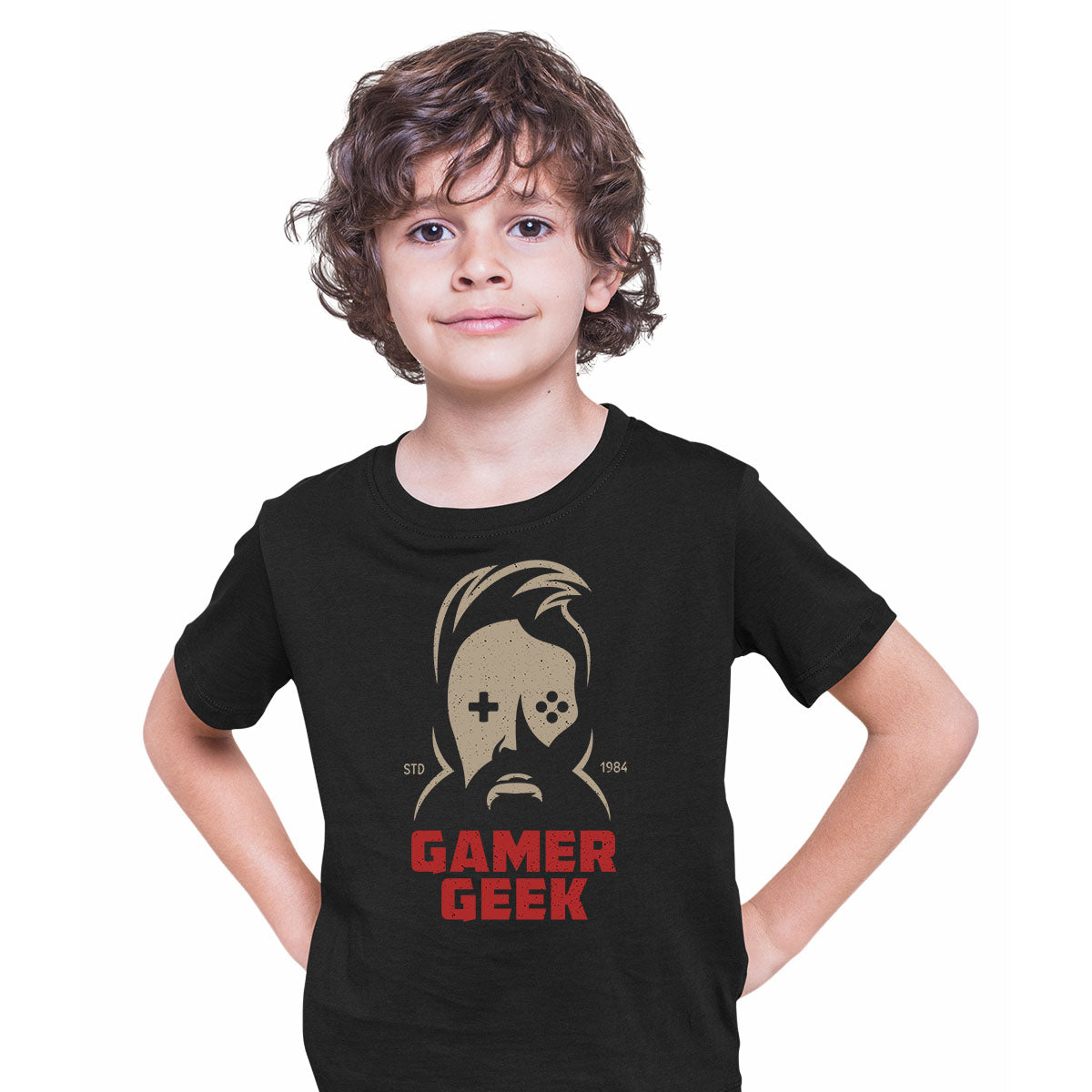 Kids Gaming T-Shirt Old School Gamer Retro Video Game Gamer Geek T-shirt for Kids - Kuzi Tees