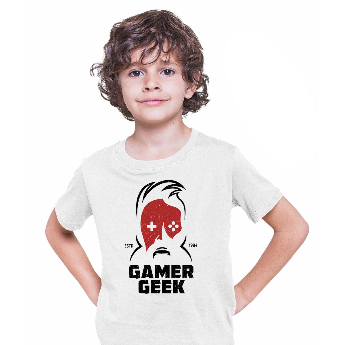 Kids Gaming T-Shirt Old School Gamer Retro Video Game Gamer Geek T-shirt for Kids - Kuzi Tees