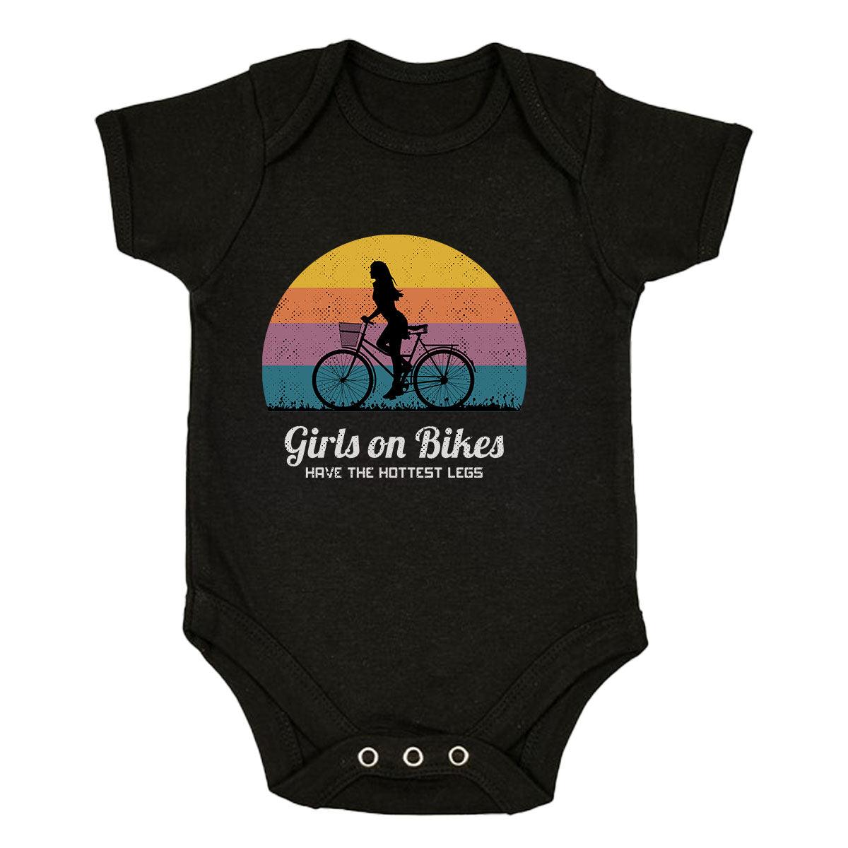 Cycling Girls on Bikes Hottest legs Bicycle Racer Road Baby & Toddler Body Suit - Kuzi Tees