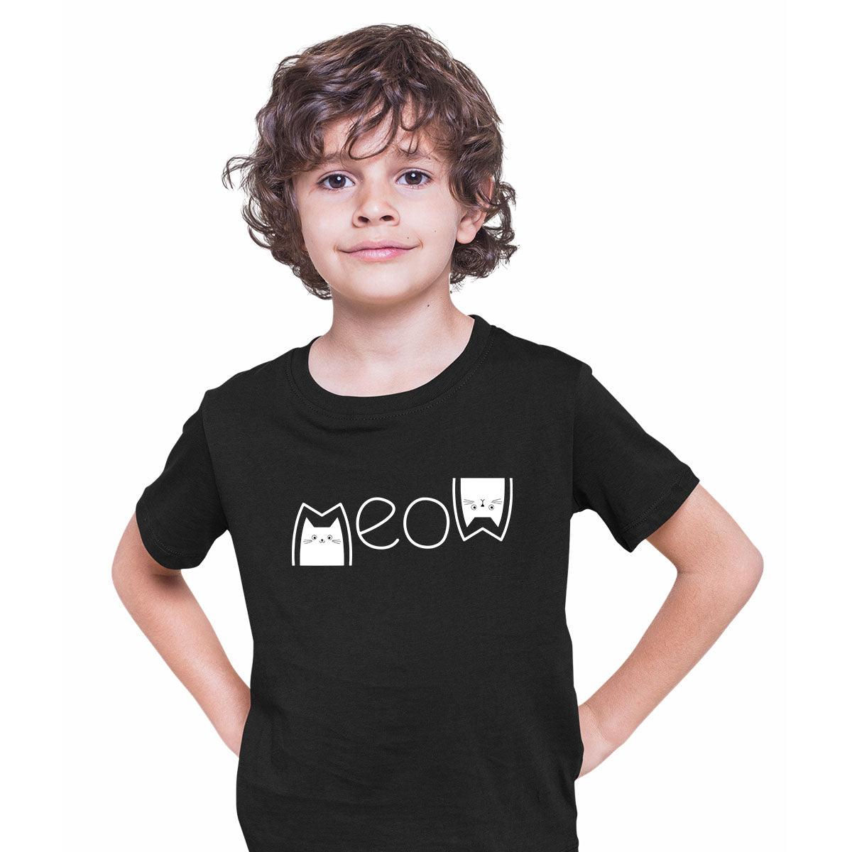 Graphic Cat Funny Presents Gifts Tee Top Cool Typography T-shirt for Kids - Kuzi Tees