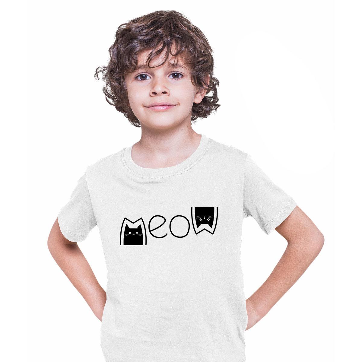 Graphic Cat Funny Presents Gifts Tee Top Cool Typography T-shirt for Kids - Kuzi Tees