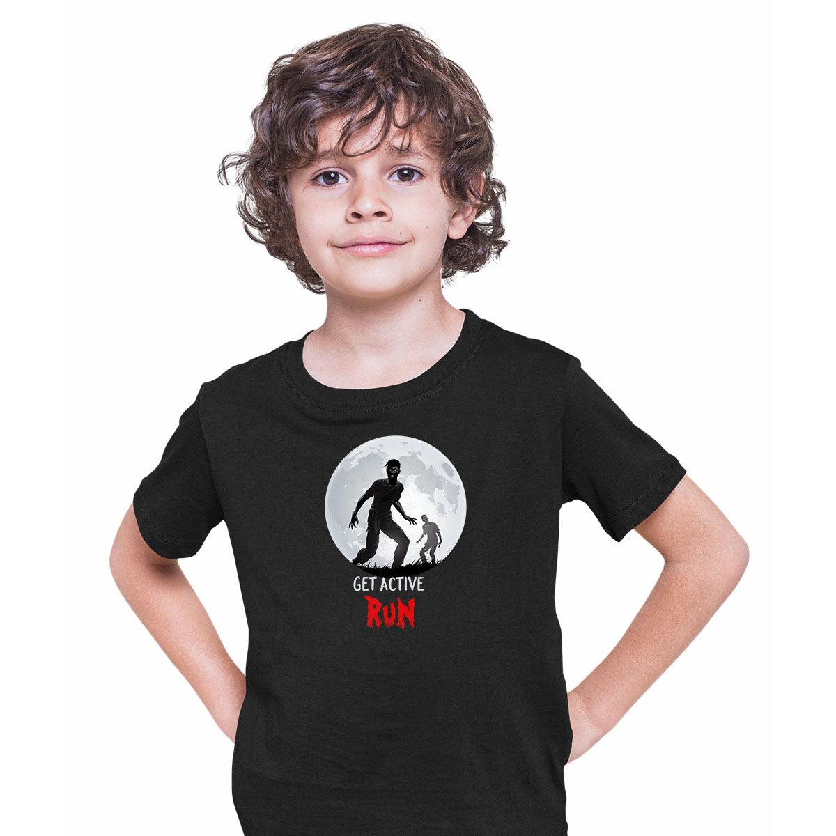 Halloween Get active Running Zombie T-shirt for Kids - Kuzi Tees