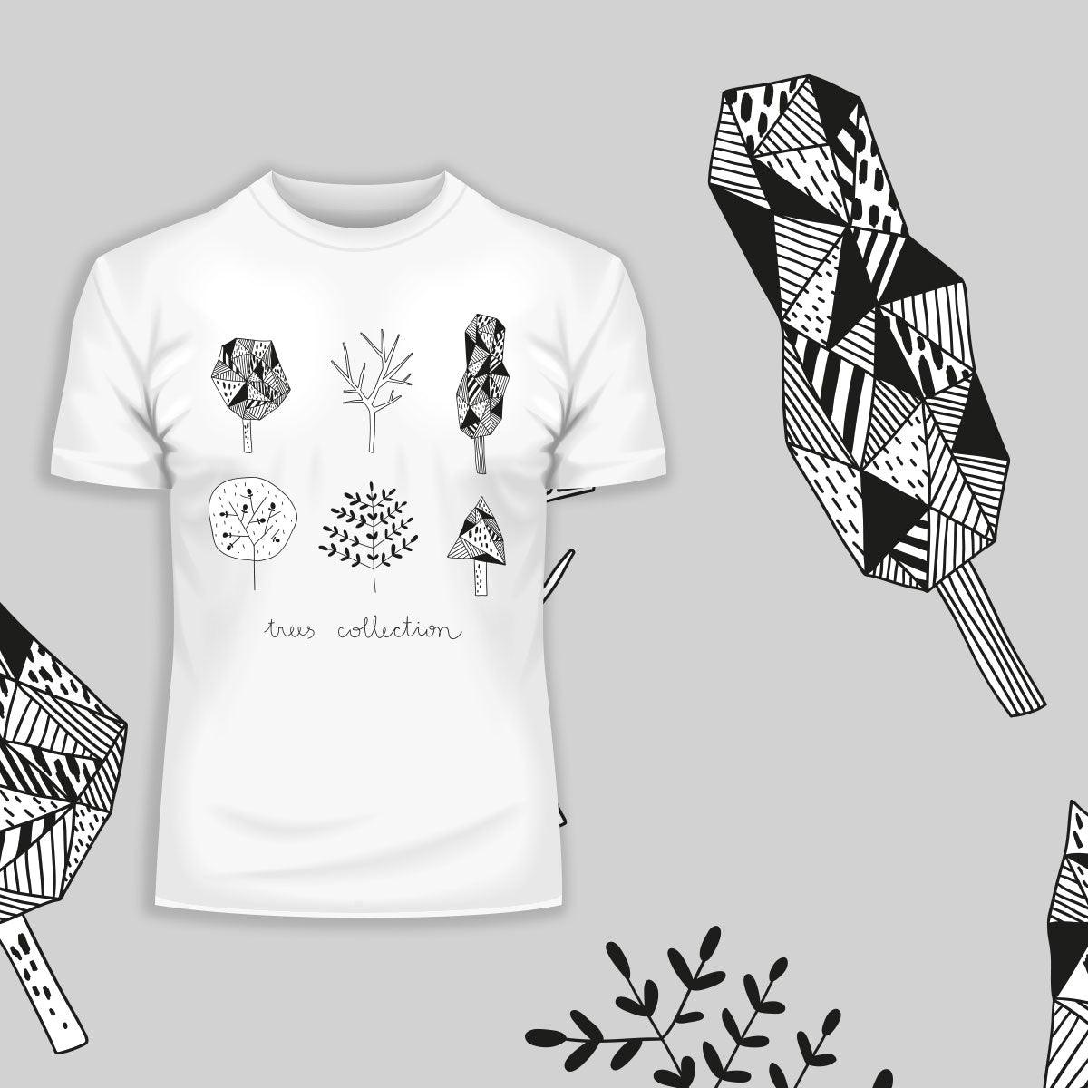 Hand Drawn Tree Collection T-shirt - Kuzi Tees
