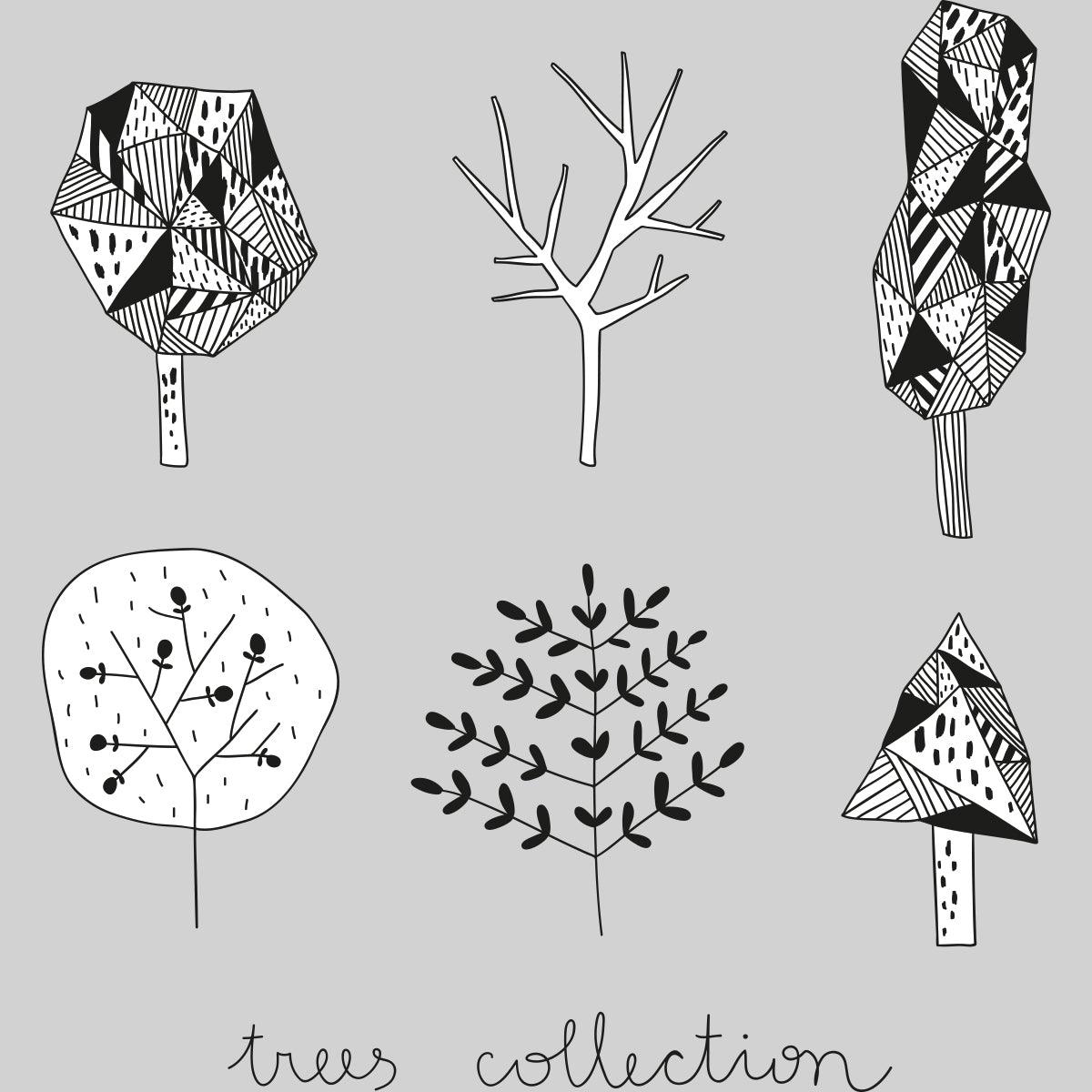 Hand Drawn Tree Collection T-shirt - Kuzi Tees