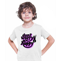 Happy Easter Positive Bunny T-shirt for Kids Unisex Festive Spring Tee - Kuzi Tees