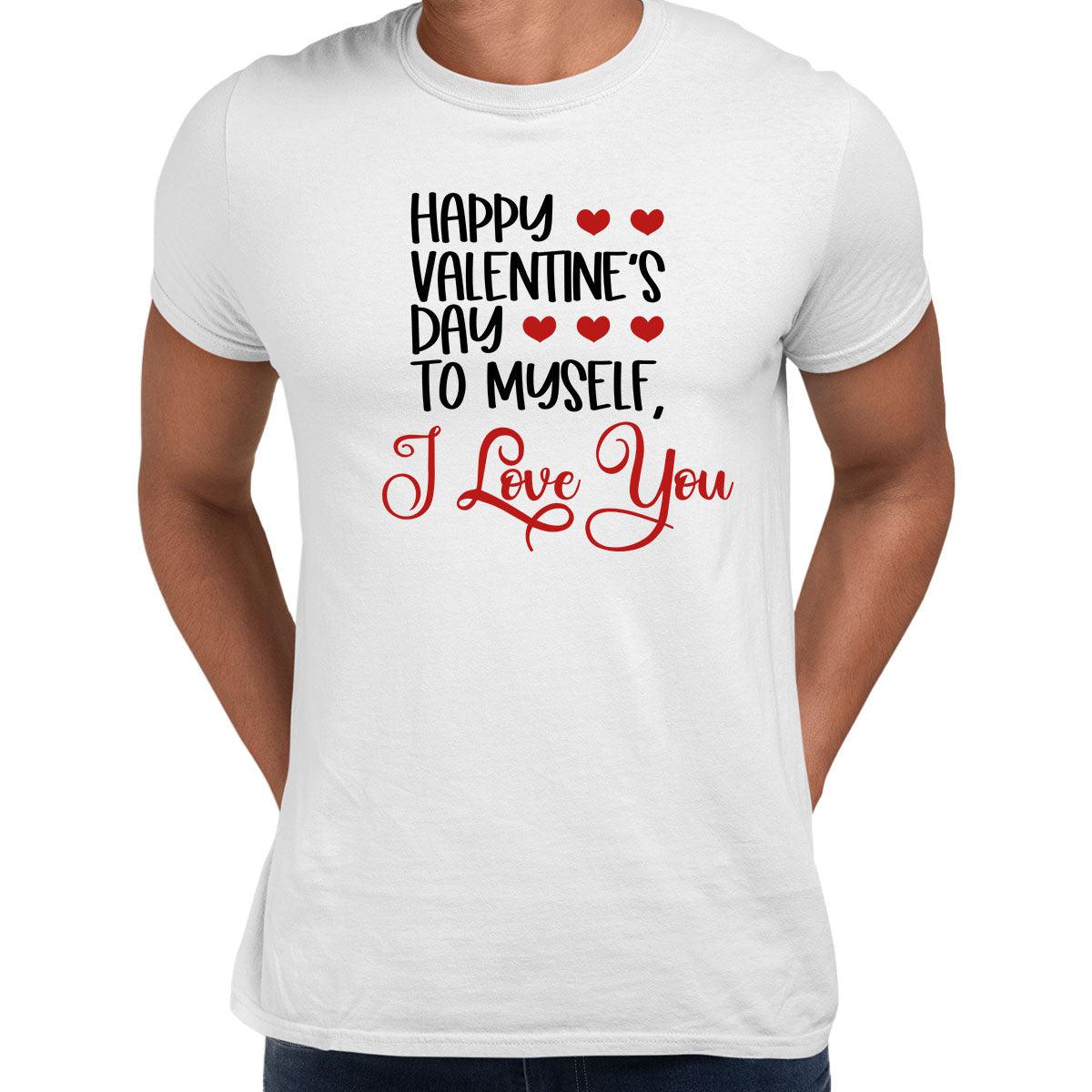 Happy valentine´s day to myself Valentines Love T-shirt for men Unisex T-Shirt - Kuzi Tees