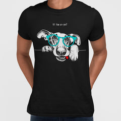 Hip Hop T-Shirt Dog with the Glasses - Kuzi Tees