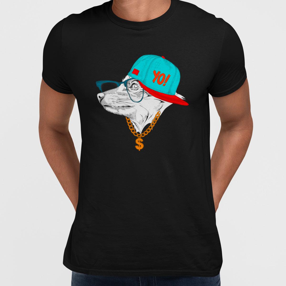 Hip Hop T-Shirt Fox with the Hat - Kuzi Tees