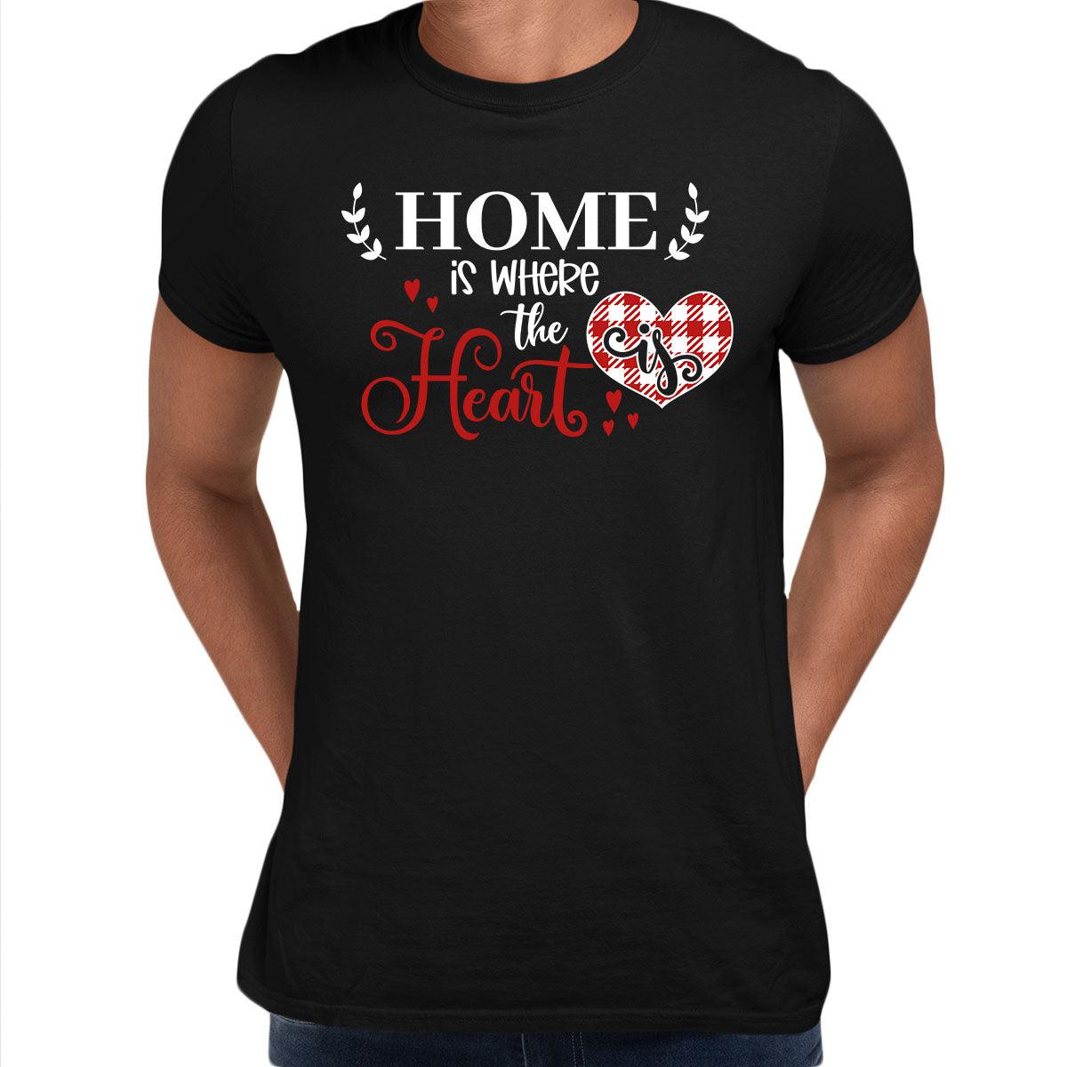Home is where the heart is Valentines Love T-shirt for men Unisex T-Shirt - Kuzi Tees
