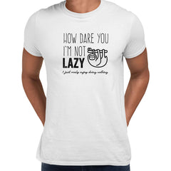 How dare you Mens Funny T-Shirt Novelty Joke T-Shirt Rude Gift Him Dad Birthday Slogan Unisex T-Shirt - Kuzi Tees