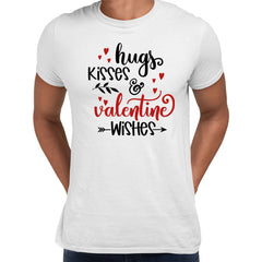 Hugs kisses and valentine wishes Valentines Love T-shirt for men Unisex T-Shirt - Kuzi Tees