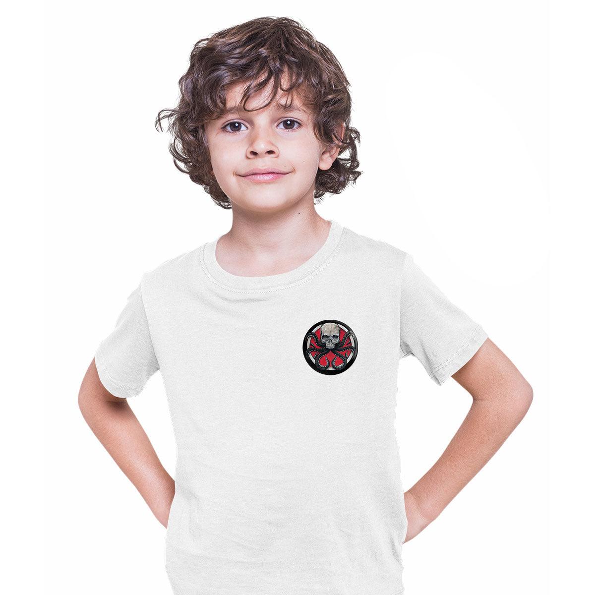 Hydra 3D Pocket Logo Tee Hydra Hail Hydra Decal Typography T-shirt for Kids - Kuzi Tees