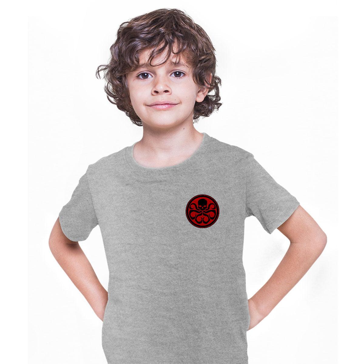 Hydra Pocket Minimal Logo Tee Typography T-shirt for Kids - Kuzi Tees