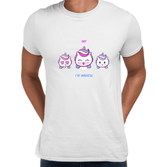 I am Magical Unicorn Emoji OMG YAY Face Expression Mobile T-Shirt - Kuzi Tees