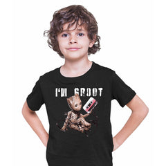 I am Groot Guardians of the galaxy nostalgia Kids T-Shirt - Kuzi Tees