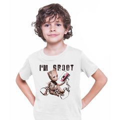 I am Groot Guardians of the galaxy nostalgia Kids T-Shirt - Kuzi Tees