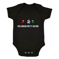 Among Us Sus Bro Imposter Gaming Crew Mate Funny Cool Gift Christmas Baby & Toddler Body Suit - Kuzi Tees