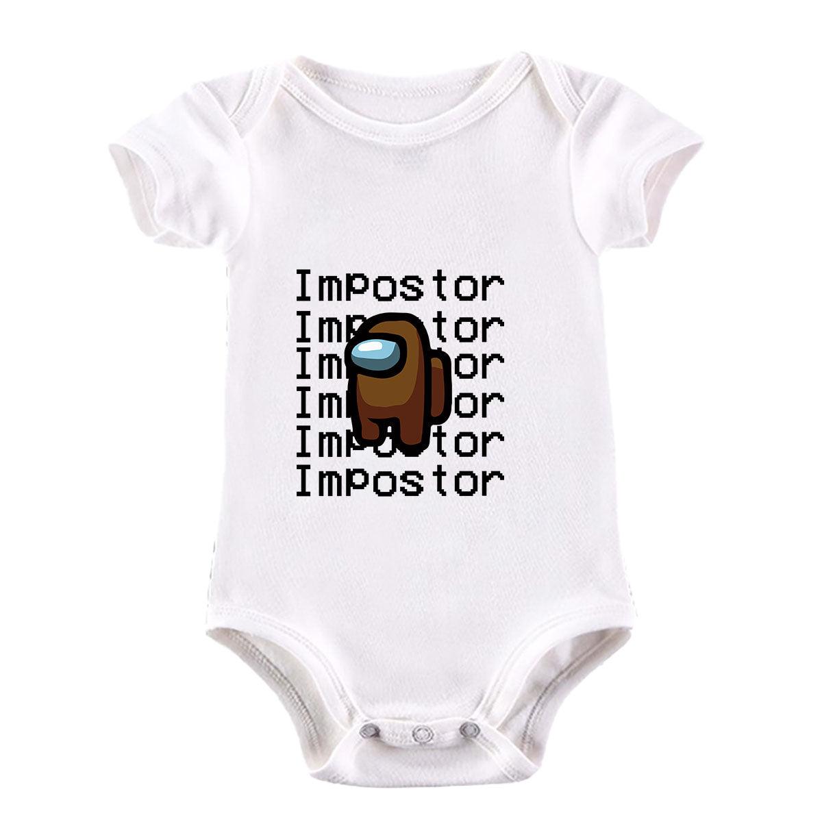 Brown Impostor Among Us Gamer Xmas Funny Viral Game Retro Baby & Toddler Body Suit - Kuzi Tees