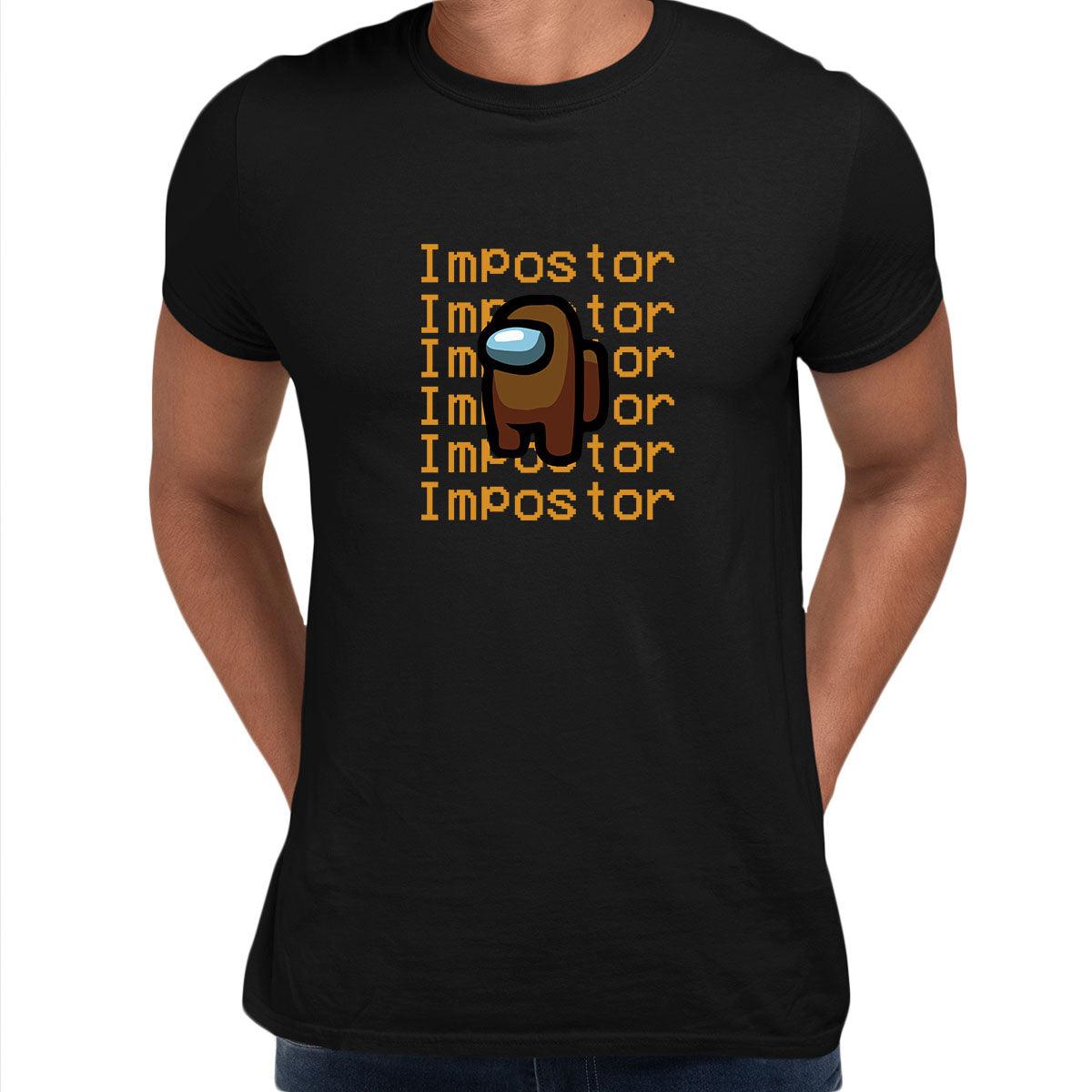 Brown Impostor Among Us Gamer T-shirt for Men Xmas Funny Viral Game Retro Unisex Tee - Kuzi Tees