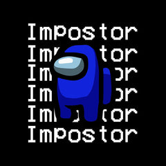 Impostor Among Us Gamer Kids T-shirt Xmas Funny Dark Blue Viral Game Retro Tee - Kuzi Tees