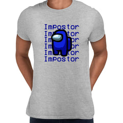 Impostor Among Us Gamer Male Tee Xmas Funny Dark Blue Viral Game Retro Unisex T-shirt - Kuzi Tees