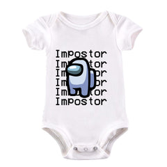 Impostor Among Us Gamer Xmas Funny Grey Viral Game Retro Baby & Toddler Body Suit - Kuzi Tees