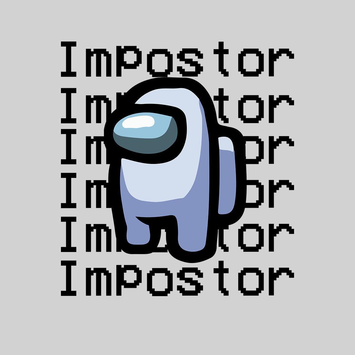 Impostor Among Us Gamer Kids T-shirt Xmas Funny Grey Viral Game Retro Tee - Kuzi Tees