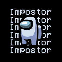 Impostor Among Us Gamer Kids T-shirt Xmas Funny Grey Viral Game Retro Tee - Kuzi Tees