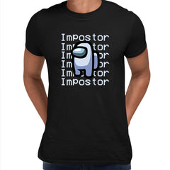 Impostor Among Us Gamer Male Tee Xmas Funny Grey Viral Game Retro Unisex T-Shirt - Kuzi Tees
