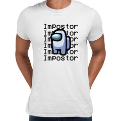 Impostor Among Us Gamer Male Tee Xmas Funny Grey Viral Game Retro Unisex T-Shirt - Kuzi Tees