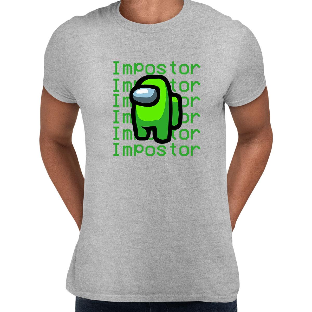 Impostor Among Us Gamer Male Tee Xmas Funny Light Green Viral Game Retro Unisex T-Shirt - Kuzi Tees