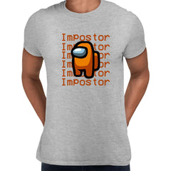 Impostor Among Us Gamer Male Tee Xmas Funny Orange Viral Game Retro Tee Unisex T-Shirt - Kuzi Tees