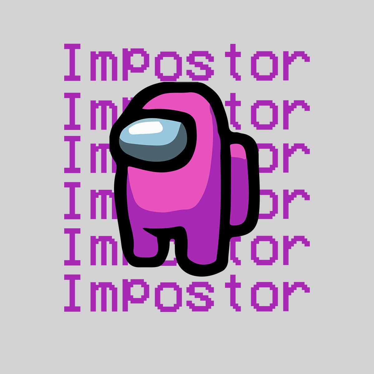 Impostor Among Us Gamer Male Tee Xmas Funny Purple Pink Viral Game Retro Unisex T-Shirt - Kuzi Tees