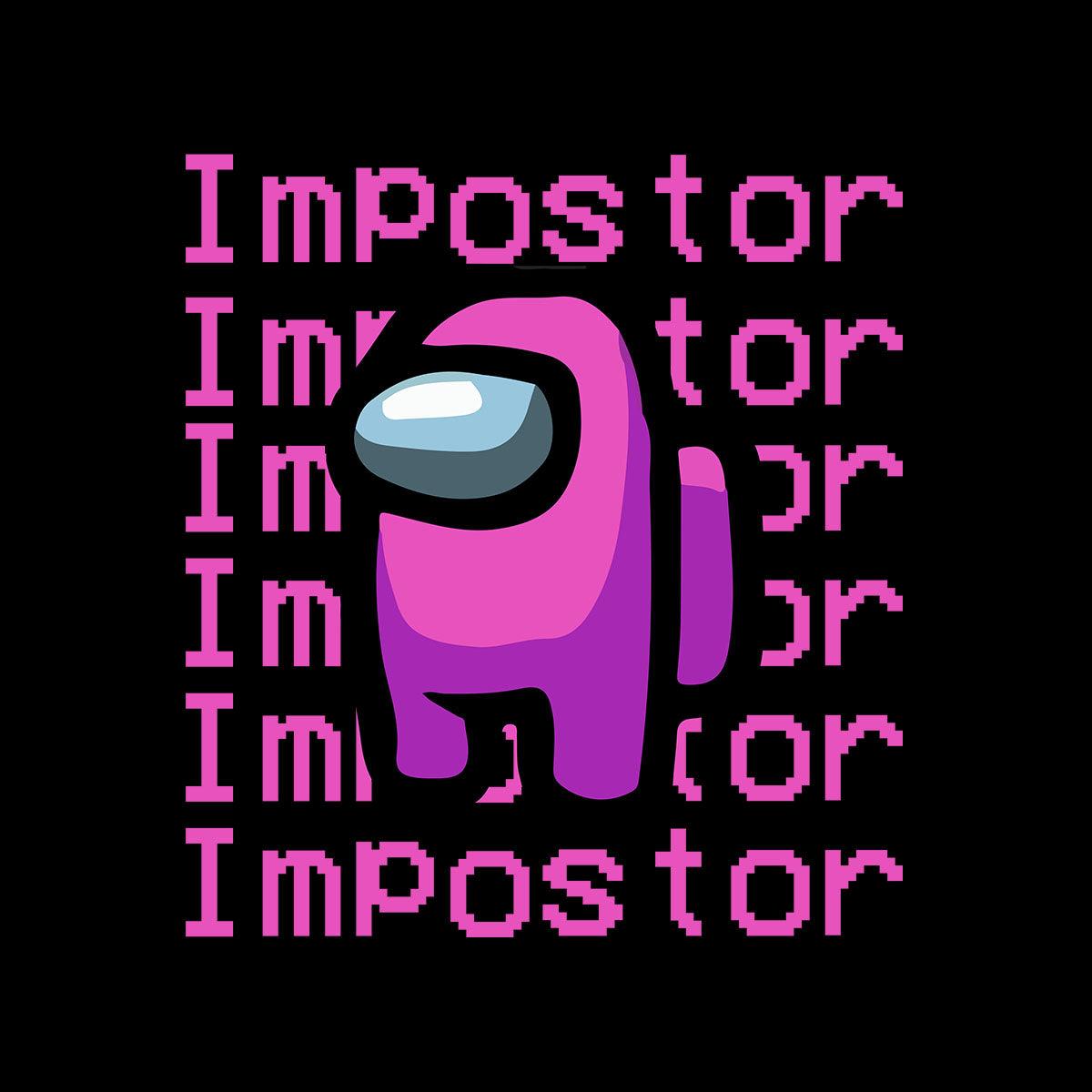 Impostor Among Us Gamer Kids T-shirt Xmas Funny Purple Pink Viral Game Retro Tee - Kuzi Tees
