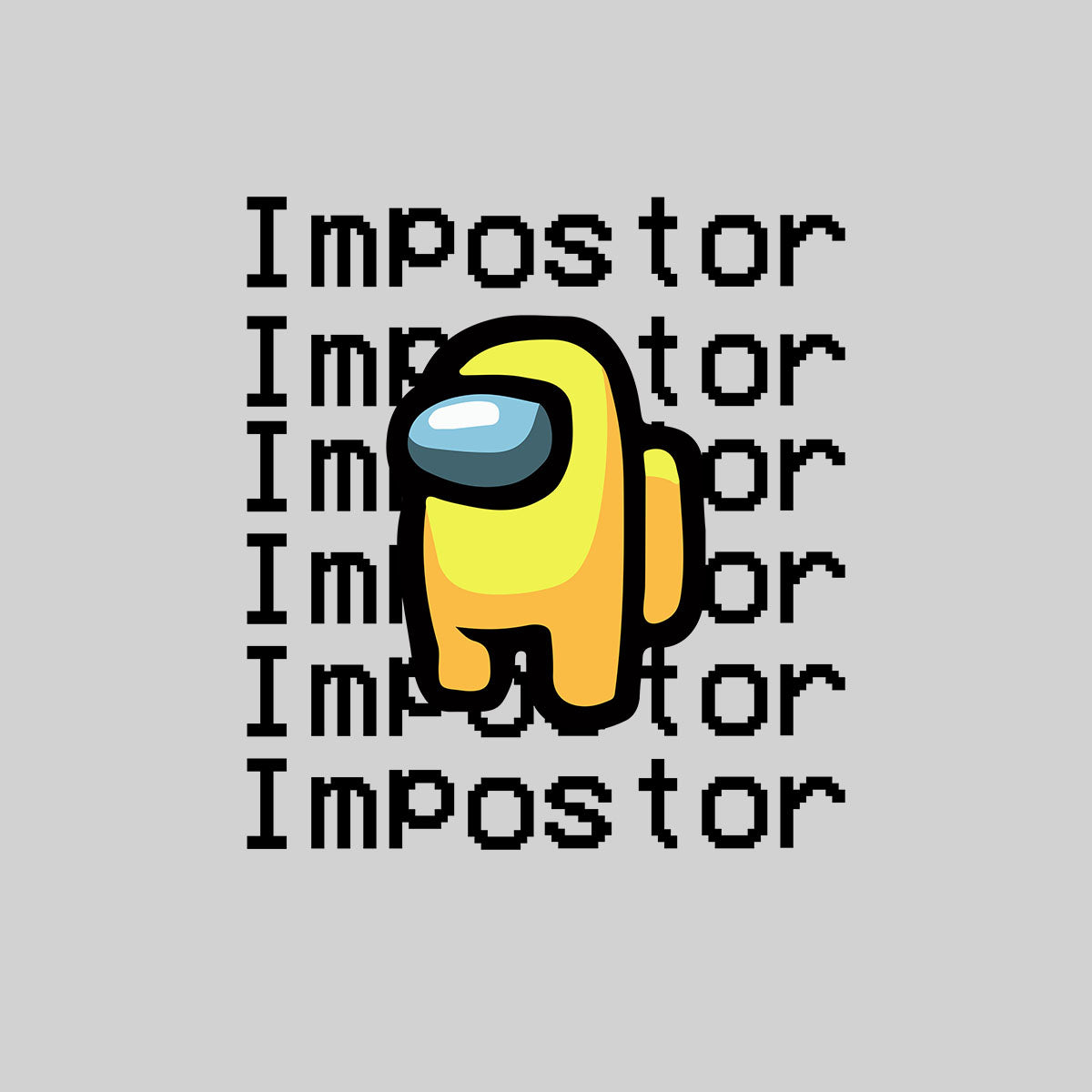 Yellow Impostor Among Us Gamer Kids T-shirt Xmas Funny Viral Game Retro Tee - Kuzi Tees