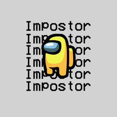 Yellow Impostor Among Us Gamer T-shirt for Men Xmas Funny Viral Game Retro Unisex Tee - Kuzi Tees