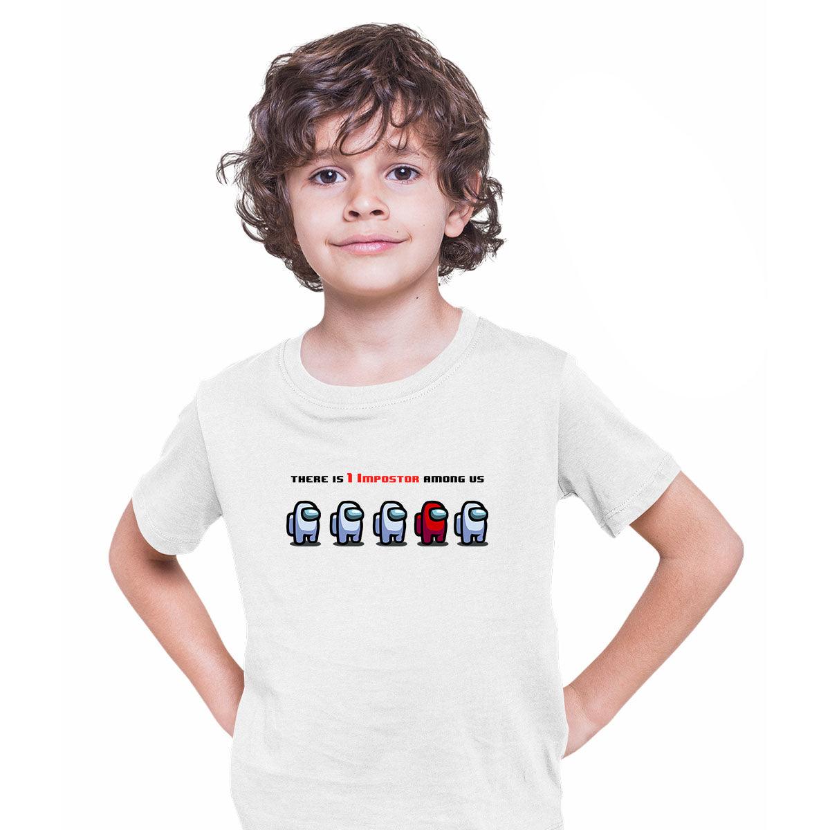 Impostor Among Us Gamer T-shirt for Kids | Xmas Funny Retro Gift Tee - Kuzi Tees