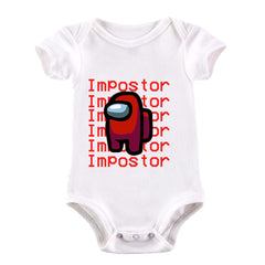 Impostor Among Us Gamer Xmas Funny Red Viral Game Retro Baby & Toddler Body Suit - Kuzi Tees