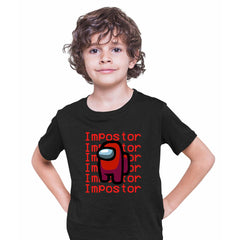 Impostor Among Us Gamer Kids T-shirt Xmas Funny Red Viral Game Retro Tee - Kuzi Tees