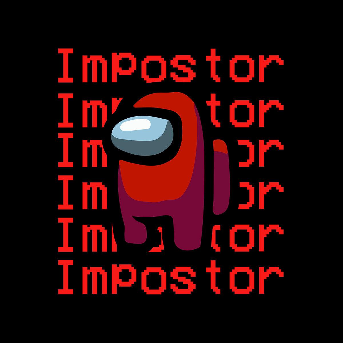 Impostor Among Us Gamer Male Tee Xmas Funny Red Viral Game Retro Unisex T-Shirt - Kuzi Tees