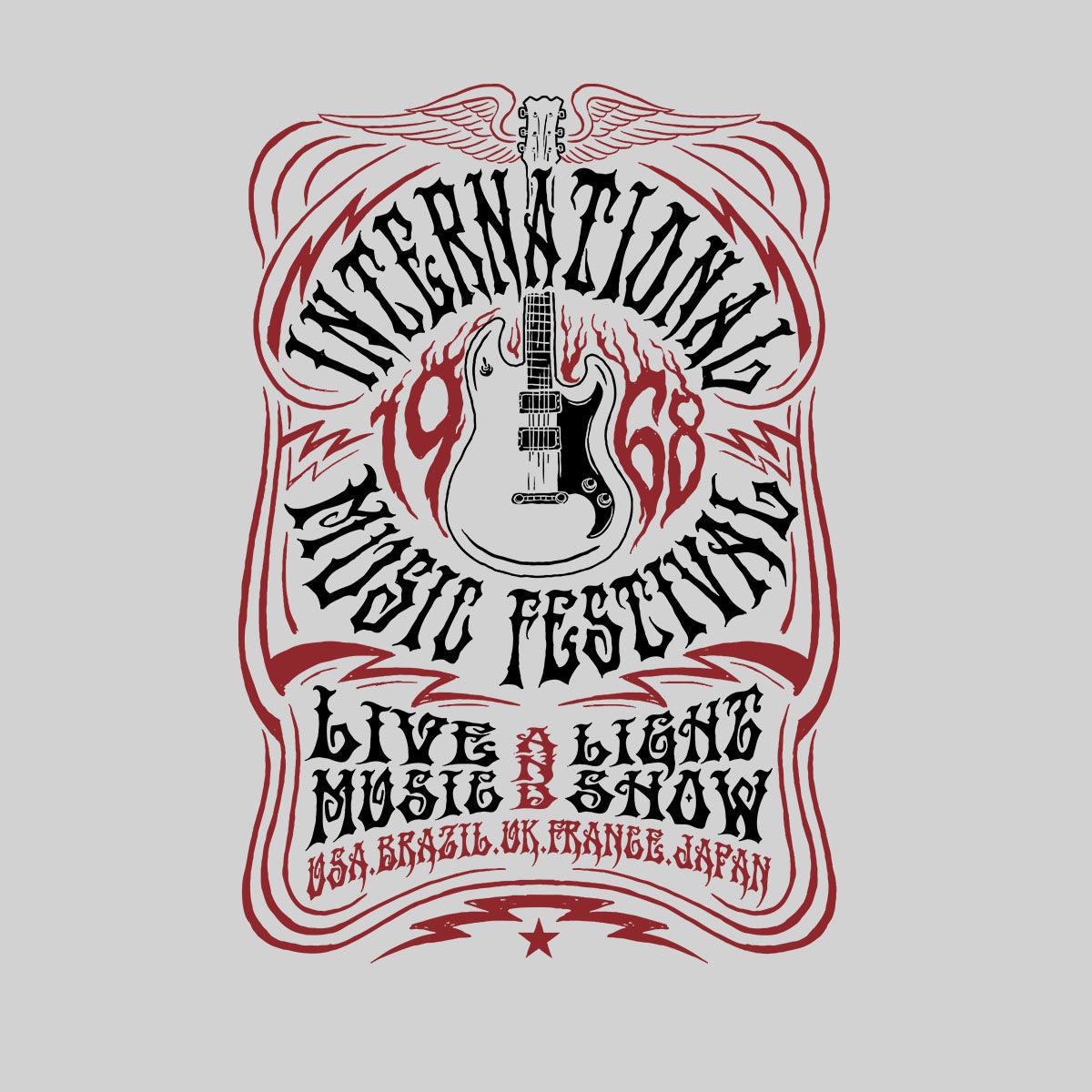 International Rock Music Festival Retro Indie Blues Vintage Typography Unisex T-shirt - Kuzi Tees