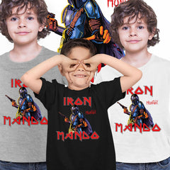 Iron Mando Hunter Tee Mandalorian Funny T-shirt for Kids - Kuzi Tees