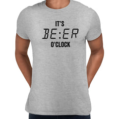 It is Beer oclock Mens Funny T-Shirt Novelty Joke T-Shirt Rude Gift Him Dad Birthday Slogan Unisex T-Shirt - Kuzi Tees